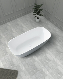 Ванна из искусственного камня ABBER Stein AS9612-1.7 белая матовая  170x72 см