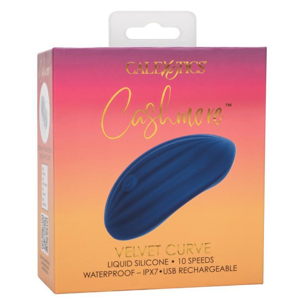 Ультрамягкий универсальный вибромассажер CASHMERE VELVET CURVE из жидкого силикона