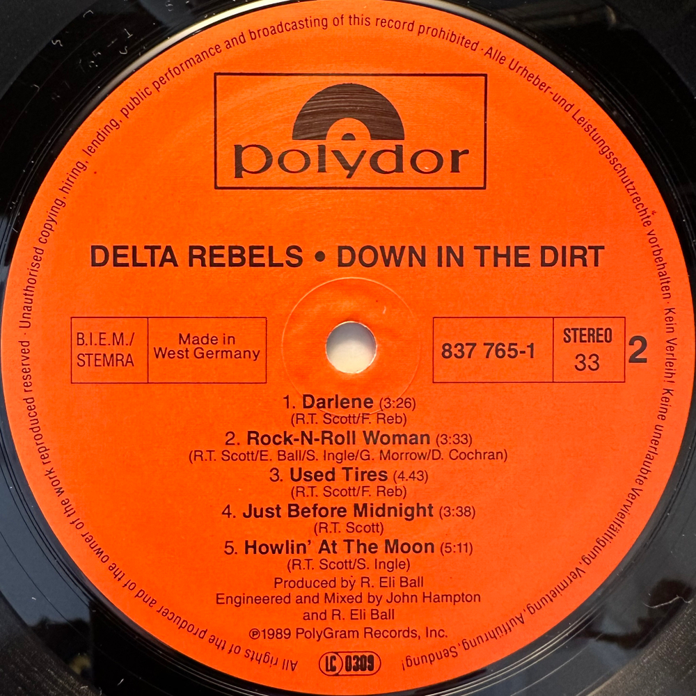 Delta Rebels - Down In The Dirt (Германия 1989г.)