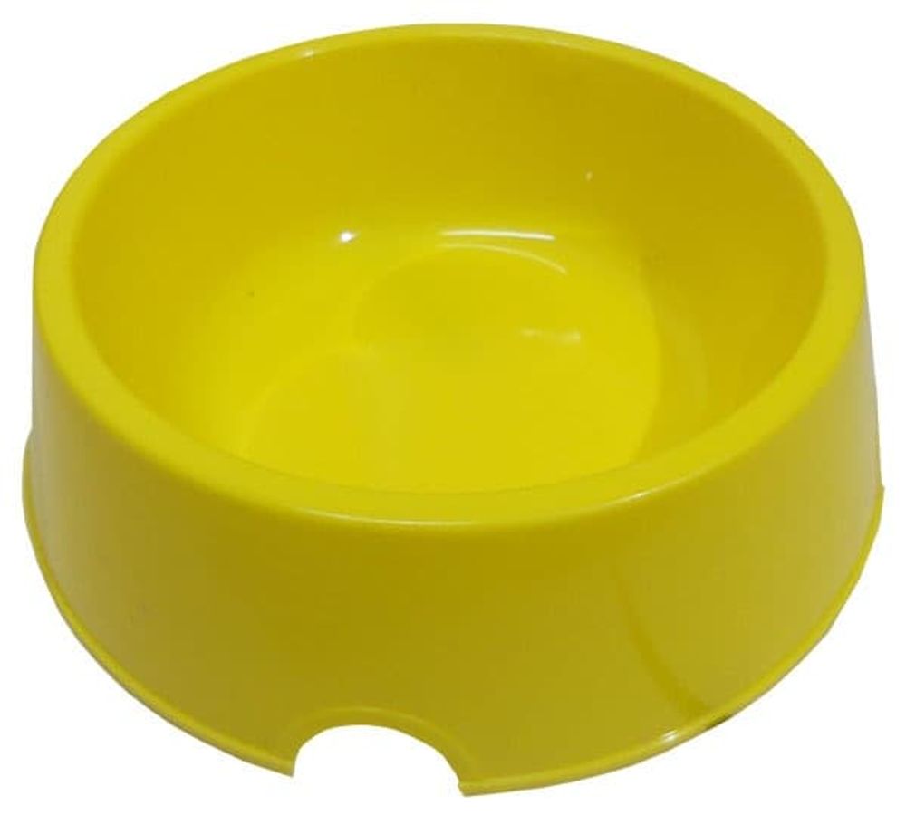 Миска пластиковая для животных d-16 см  500 мл Жёлтый