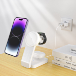 Беспроводная зарядная станция MIVO MW-06 (3-в-1) складная.