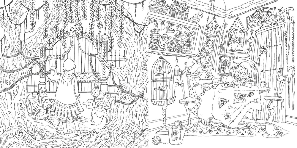Romantic country the second tale. Coloring book