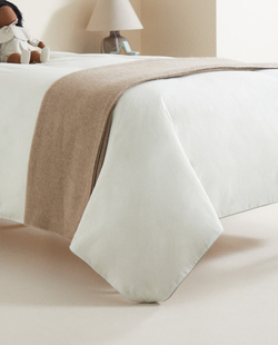 ZARA HOME ДЕТСКИЙ ПОДОДЕЯЛЬНИК В КЛЕТКУ, СИНИЙ