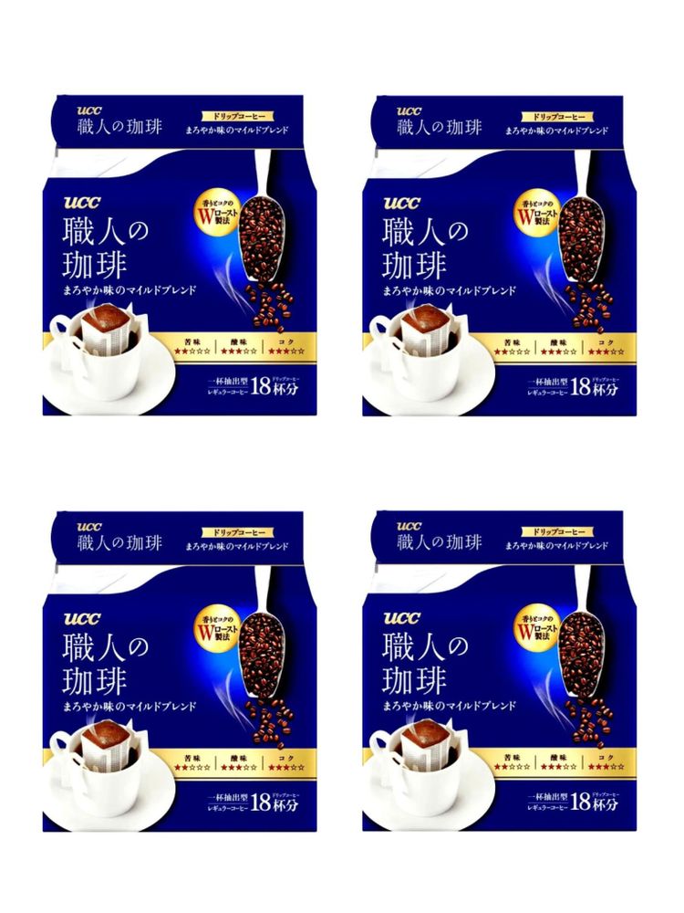 Кофе молотый UCC Blue label в дрип-пакетах 18 шт x 4 шт