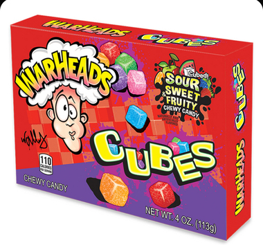 Кислые мармеладные кубики Warheads Chewy Cubes (США), 113 г