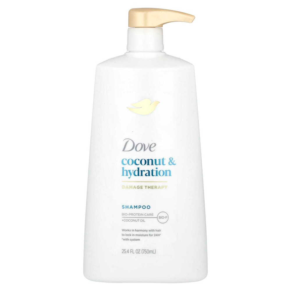 Dove, Увлажняющий шампунь с кокосом, 750 мл (25,4 жидк. унц.)
