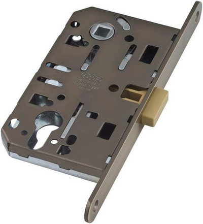 Замок магнитный AGB античная бронза, c ответной планкой, под цилиндр