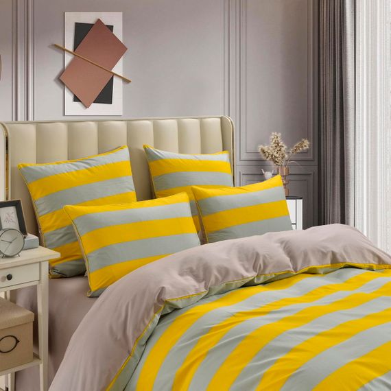 Алан (желтый) КПБ сатин 1.6