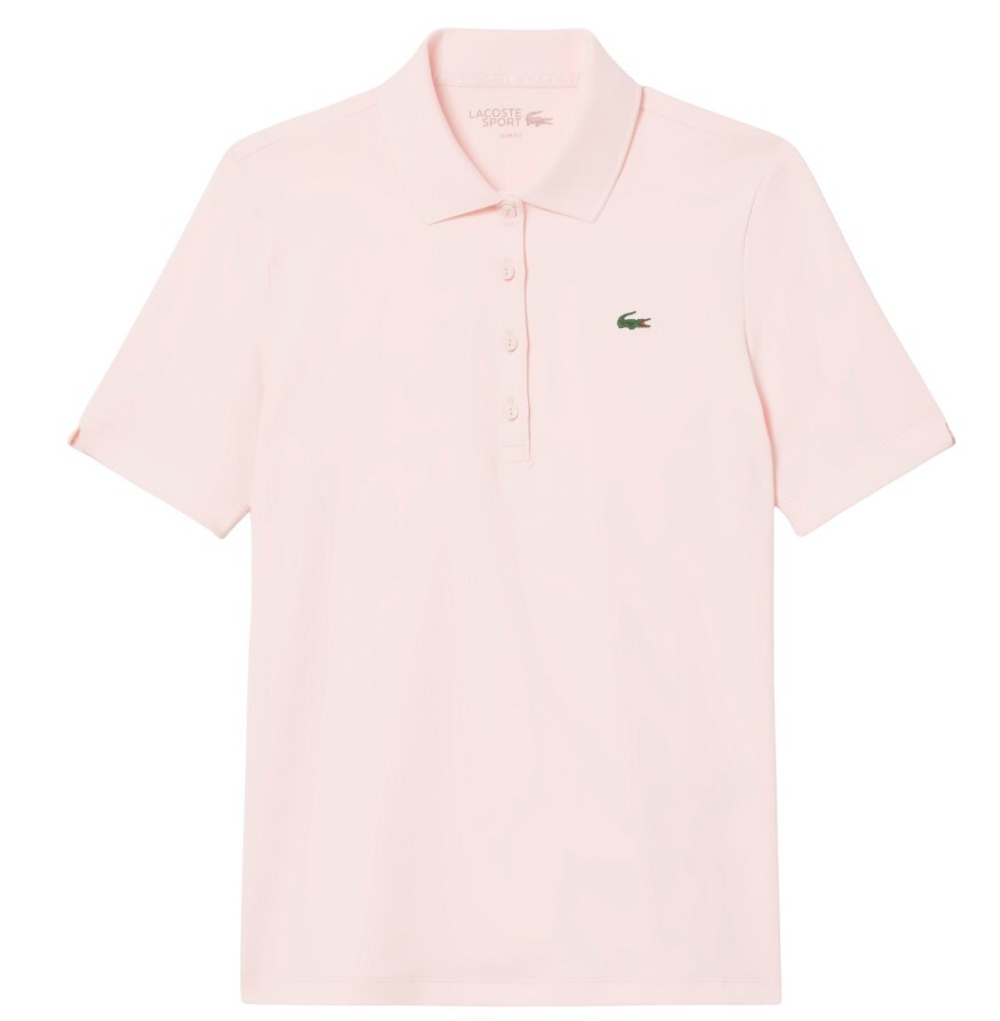 Женское поло Lacoste Slim Fit UV Protect Stretch Golf - Розовый