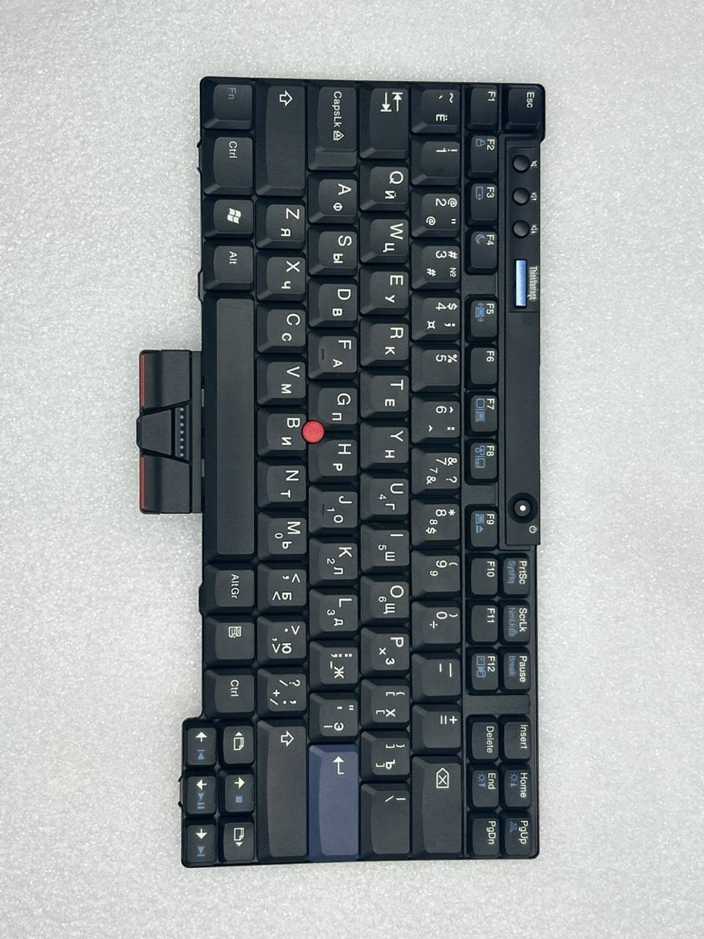 Клавиатура для ноутбука Lenovo X200 раскладка - русская, без подсветки, черная (42T3687), оригинал