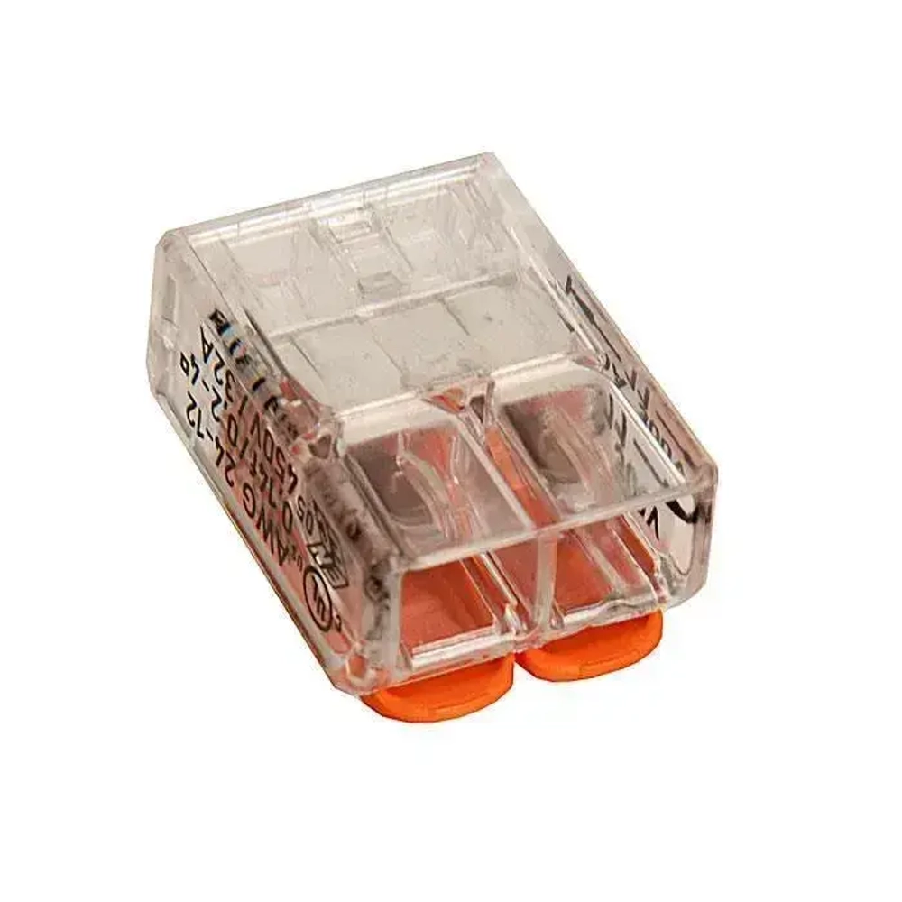 Клемма Wago 221-412, 2-х проводная для соединения проводов (Ваго), 10 шт