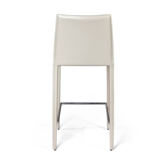 Стул полубарный Rolf, кожа бежевый