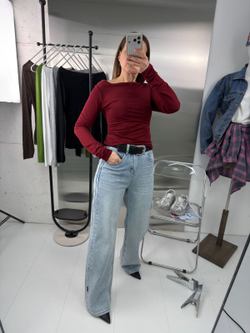 Лонгслив женский арт. 0100 цвет "бордовый"