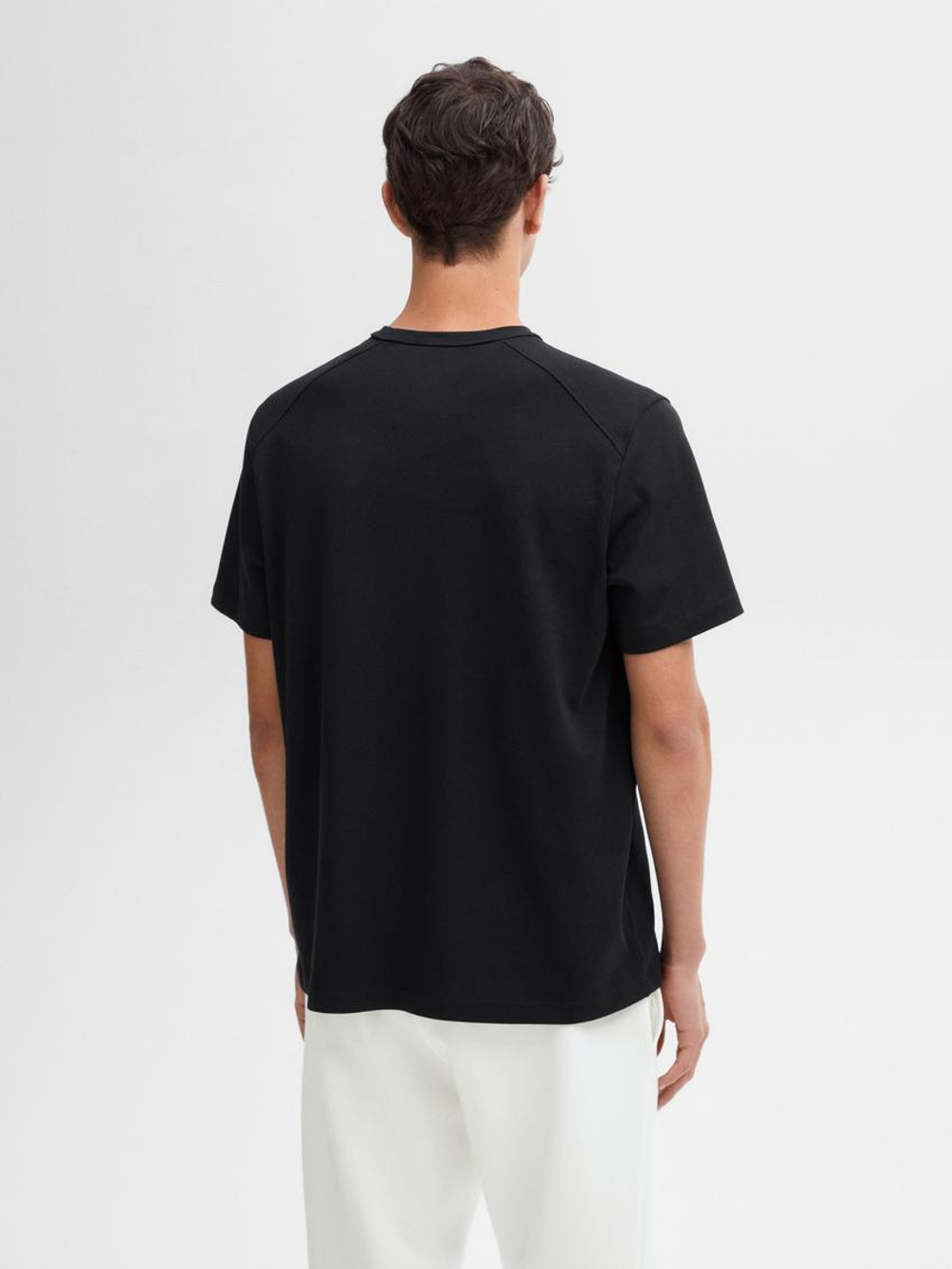 Massimo Dutti Хлопковая футболка, черный