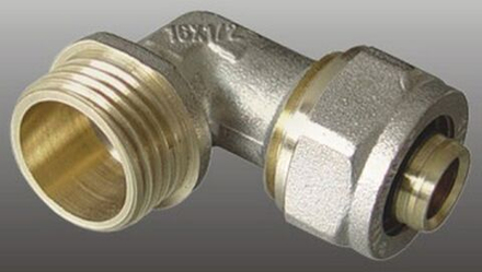 Клапан терморегулирующий для радиатора, 3/4", угловой, голуб, Stout, SVR-2102-000020