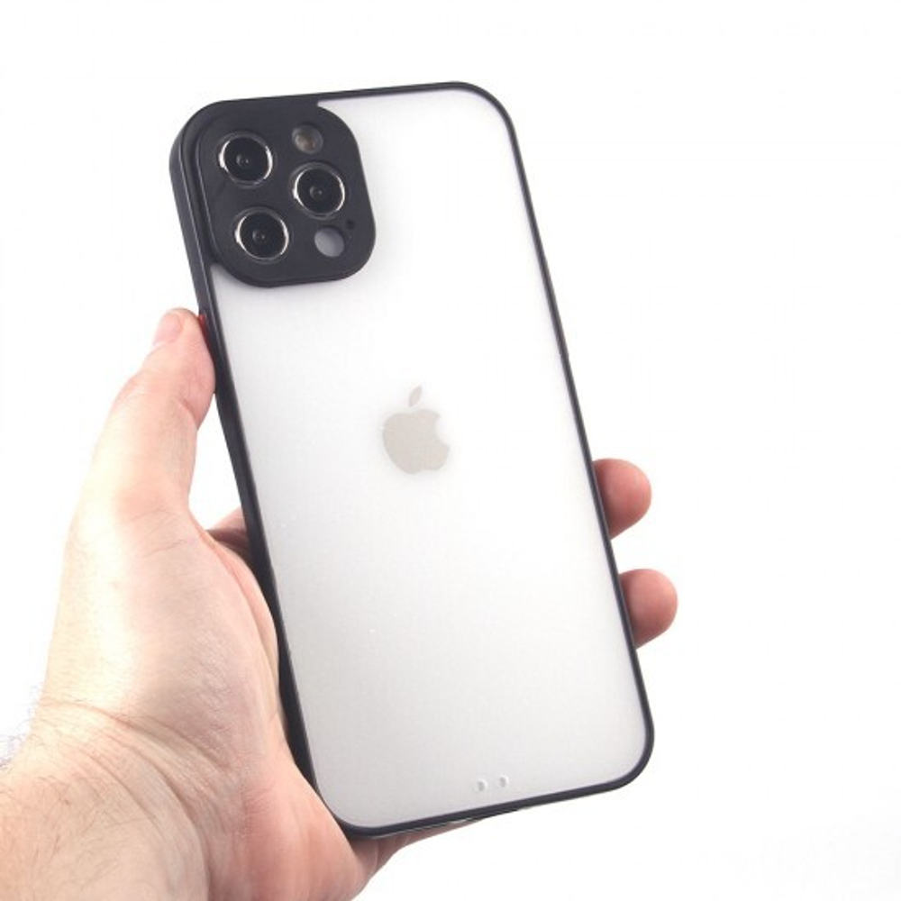 Чехол для iPhone 12 Pro Max, прозрачный, матовый, 0,5 мм, 012507 Синий