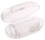 Зубная щётка детская, силиконовая, на палец, в контейнере, от 0 мес., цвет прозрачный 2932008