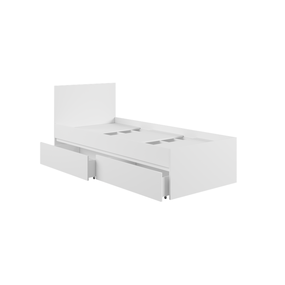 МС Мадера Кровать с ящ. К9.0М с дсп 900*2000 б/матр. (лдсп белый)