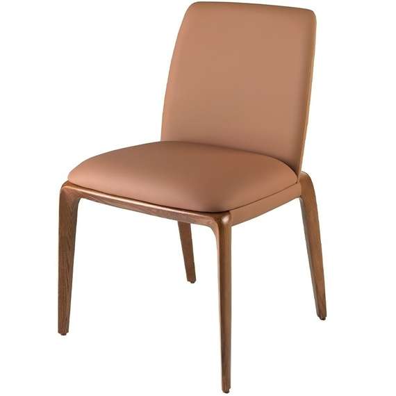 Стул Angel Cerda 4135 из экокожи коричневого цвета