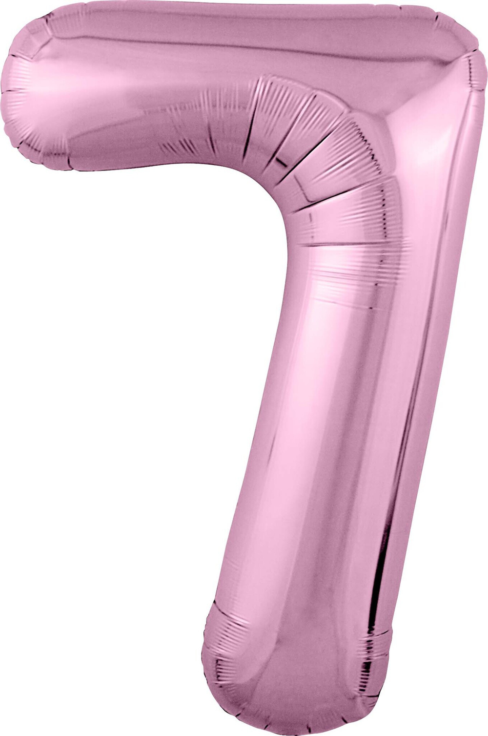 Шар (40''/102 см) Цифра, 7 Slim, Розовый фламинго