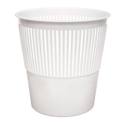 Белая сетчатая корзина для бумаг и мусора «Стамм» (объем 9 литров)