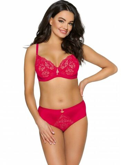 Бюстгальтер на косточках с пуш-ап (Размер: 70D) (Цвет: красный)