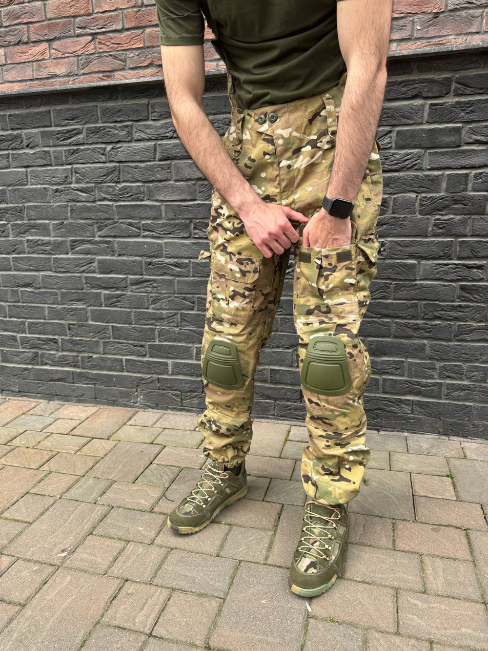 Тактический костюм горка с наколенниками и налокотниками мультикам