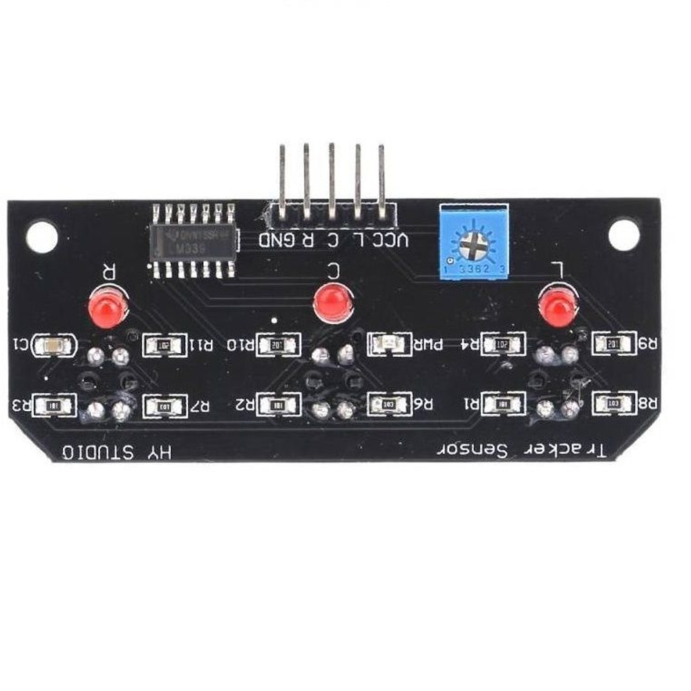 Датчик линии трехканальный на TCRT5000 для Arduino, цифровой