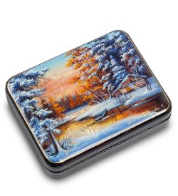 Народные промыслы ШК-55/ 21 Шкатулка «Зима» исп.Белова