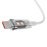 USB-A - USB-C Кабель Baseus Explorer STC Charging+Data 100W 2m - White