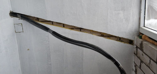 Предмонтаж - закладка коммуникаций под кондиционер