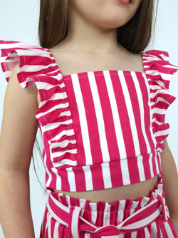 02-70-6 Комплект для девочки (топ и брюки)