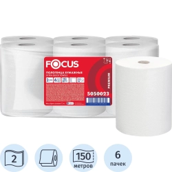 Полотенца бумажные д/дисп FocusExtraQuick 2сл 150м 6рул/уп_505002