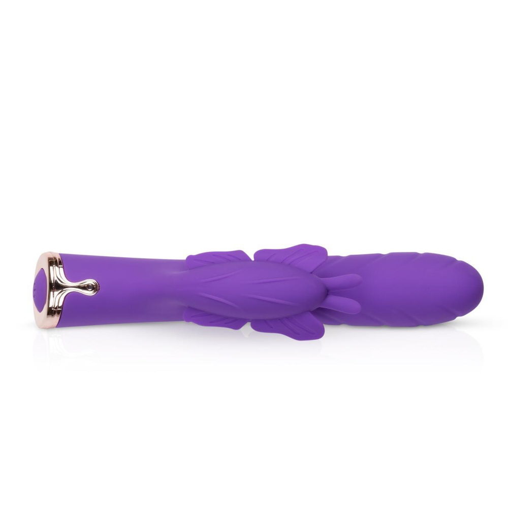 Фиолетовый вибратор-кролик The Princess Butterfly Vibrator - 20,5 см. (Цвет: фиолетовый)