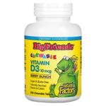 Natural Factors, Big Friends®, жевательный витамин D3, со вкусом ягод, 10 мкг (400 МЕ), 250 жевательных таблеток