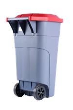 БАК ДЛЯ РАЗДЕЛЬНОГО СБОРА МУСОРА С КРЫШКОЙ НА КОЛЕСАХ 110Л ЗЕЛЕНЫЙ