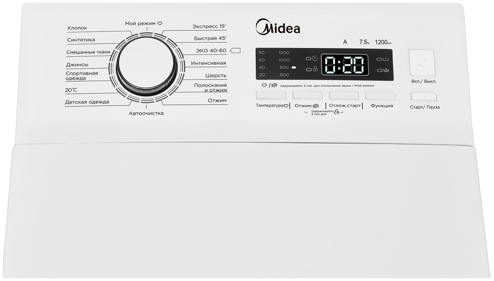Стиральная машина MIDEA MFE12W75B/W-C