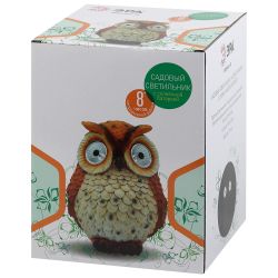 ERAFYS01-10 ЭРА Садовый светильник Сова рыжая на солнечной батарее, полистоун, 19 см | Садовые декоративные светильники