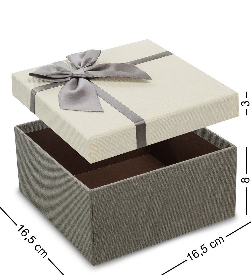 WF-76/2-B Коробка «Квадрат» цв.сер./беж.