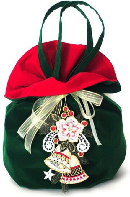 Мешочек подарочный Правила Успеха "Колокольчик", с ручками, цвет: зеленый, 26 х 28 см