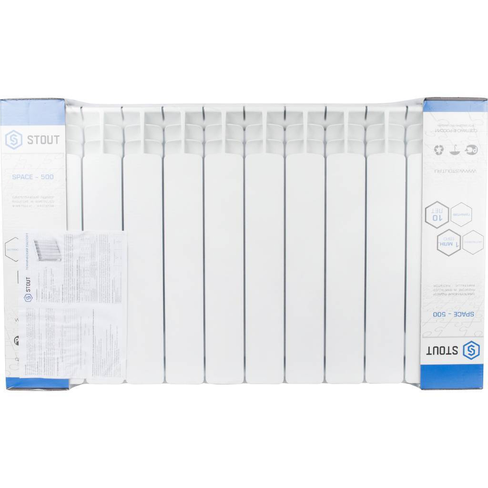 STOUT Space 500 12 секций радиатор биметаллический боковое подключение