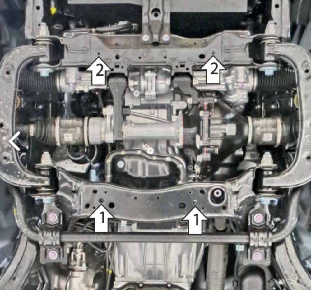 Защита алюминиевая 5 мм Д;ПДф Toyota Land Cruiser Prado 250 Motodor.32532