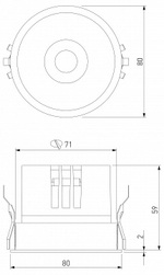 Встраиваемый светильник Elektrostandard Forte a069411
