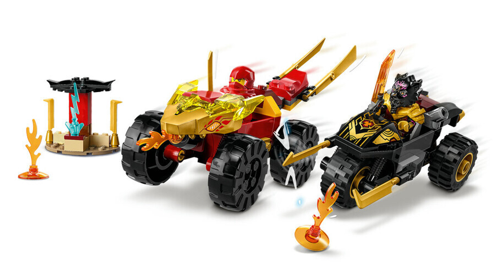 Конструктор LEGO Ninjago 71789 Кай и Рас: Битва на машине и мотоцикле