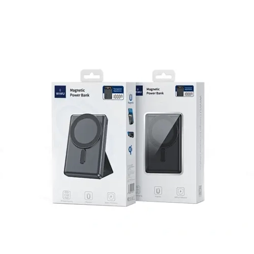 Внешний АКБ WiWU Magnetic,JC-20 10000mAh, MagSafe+подставка