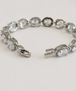 Браслет «Хрустальная линия» Silver