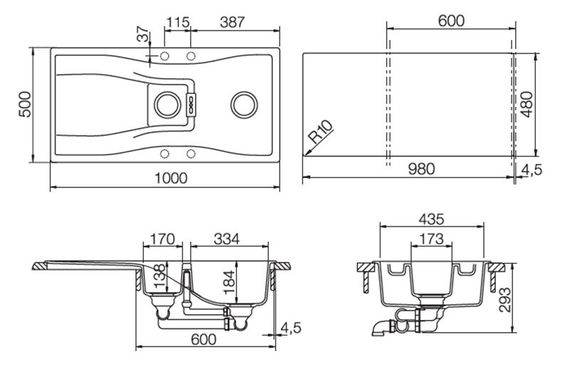 Мойка SCHOCK Waterfall 60D Cristadur магма