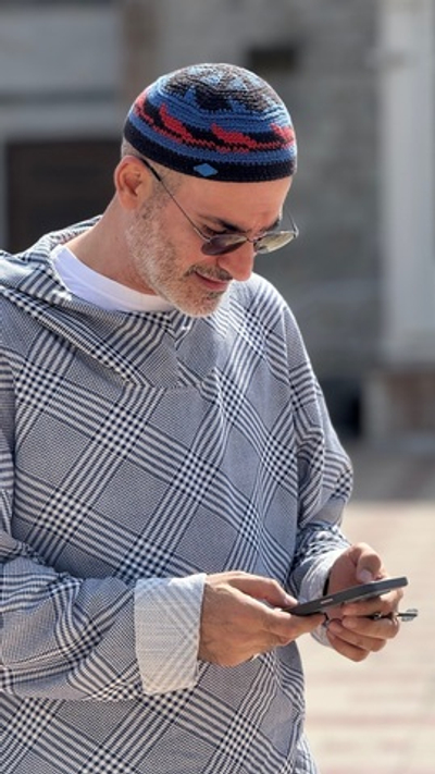 Костюм / Assassin / клетка синяя