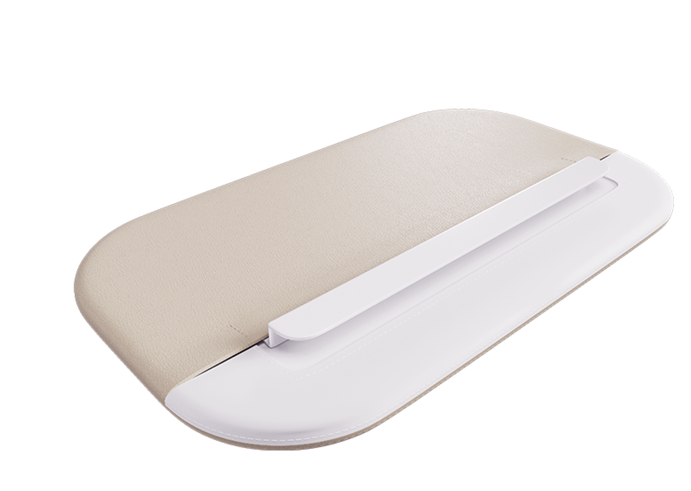 Мягкий чехол для бортика KIDI soft (молочный, экокожа)