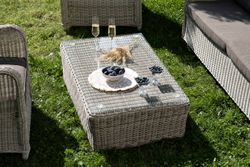 "Гляссе" лаунж-зона из искусственного ротанга, цвет бежевый